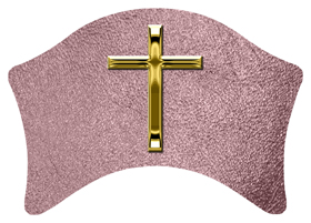 DABAN-510-GD-SH-OR Gold Single Cross Shimmer Orchid